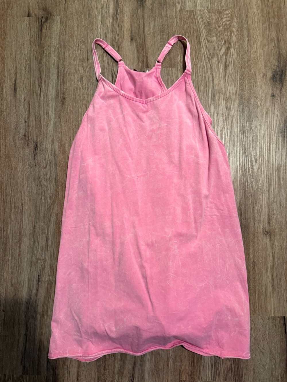 Zenana romper Dress acid wash pink